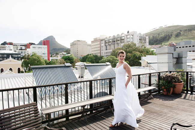 Modern Bride on City Rooftop by Jules Morgan Photography