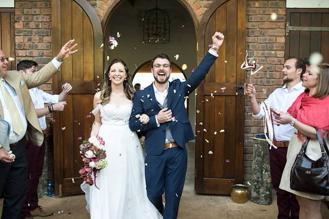 Marsala Ribbon Wedding Wand