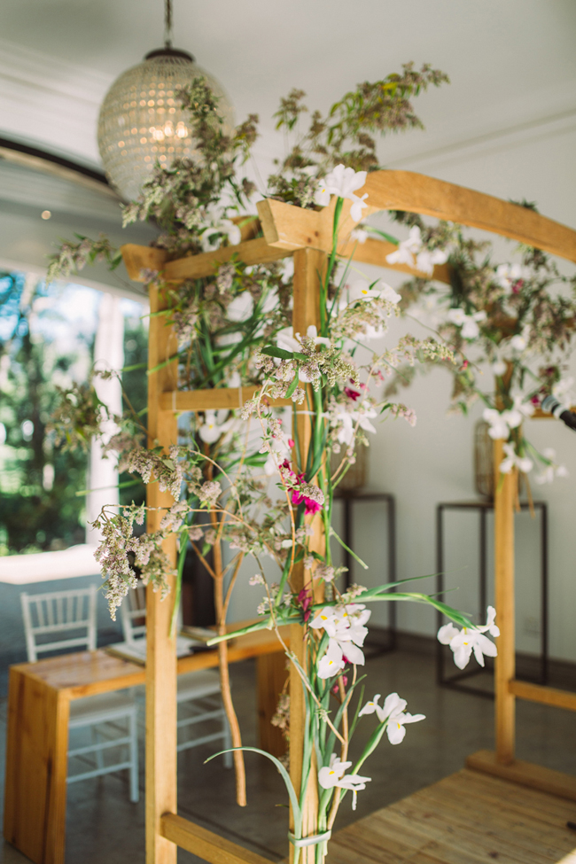 Contemporary Floral Wedding Arch