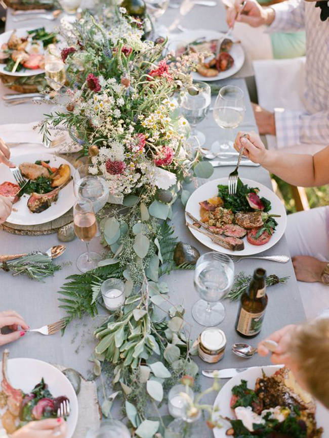 Farmers Market Wedding Ideas Family-style Dining