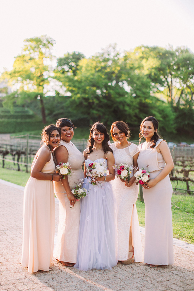 Blush Bridesmaids Dresses