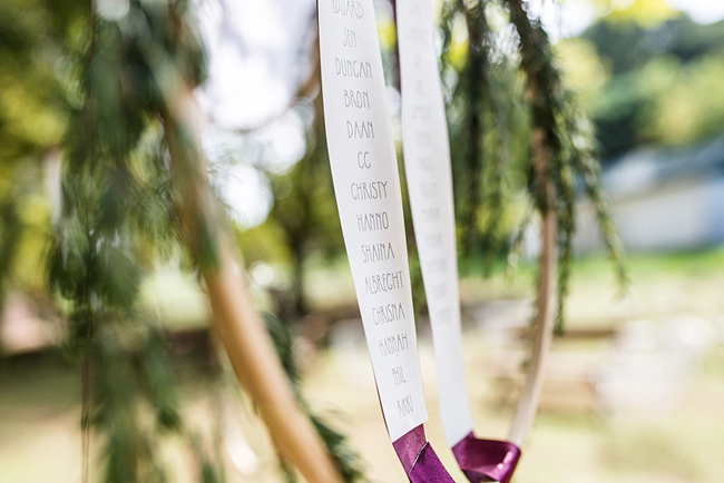 Wreath Wedding Table Seating