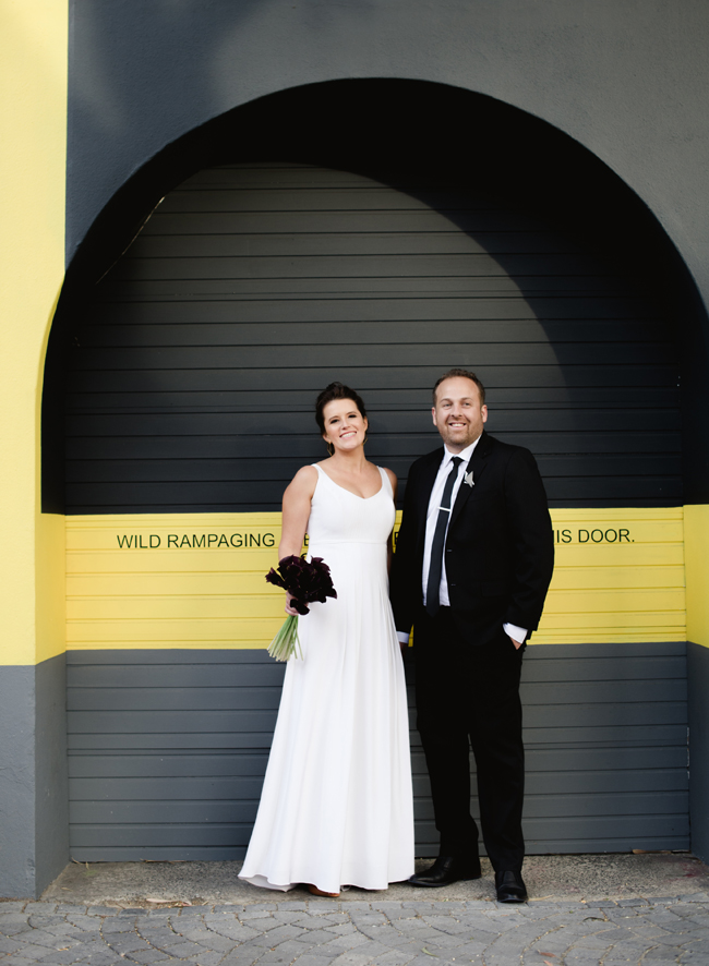 Bride and Groom at Modern City Architecture