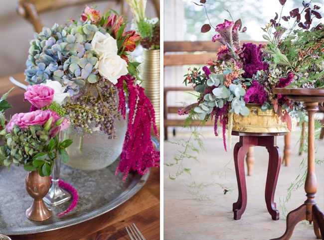 Romantic Berry-tone Floral Arrangements by CC Rossler Photography