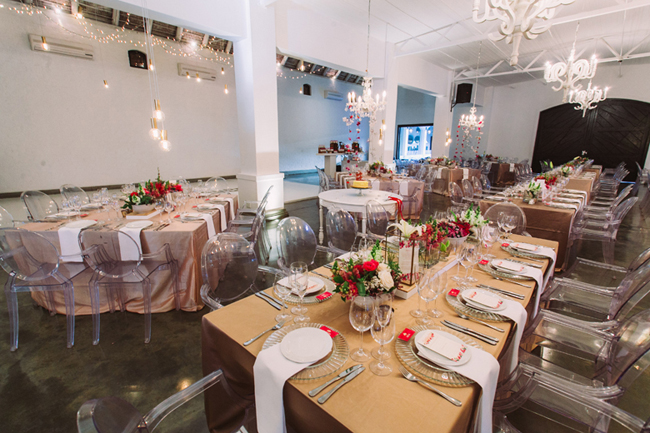 Modern Wedding Decor with Ghost Chairs