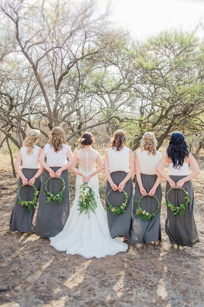 two-piece bridesmaid dress