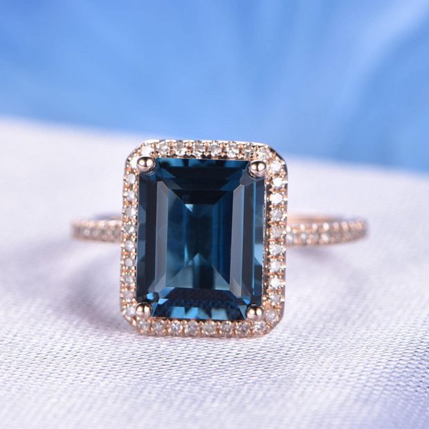 21 Blue Engagement Rings from Etsy | SouthBound Bride