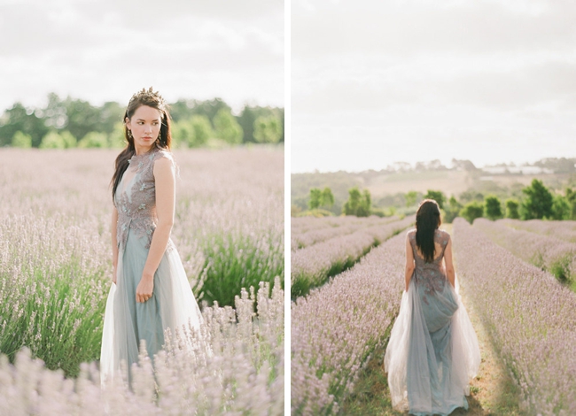 Blue Lace Wedding Dress