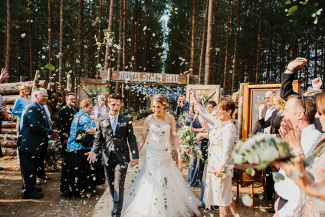 Forest Wedding Ceremony Exit | Credit: Carolien & Ben