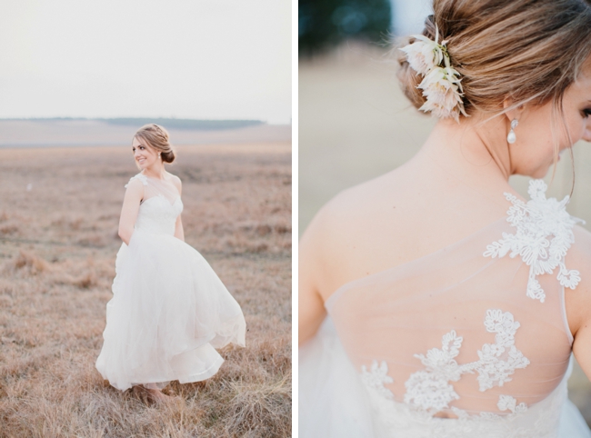 Blushing Bride Protea Hair Embellishment | Credit: Carolien & Ben