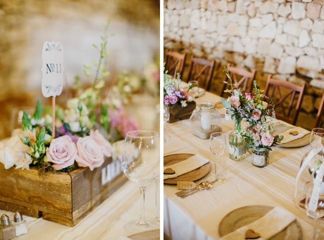 Rustic Pastel Wedding Centerpieces | Credit: Carolien & Ben