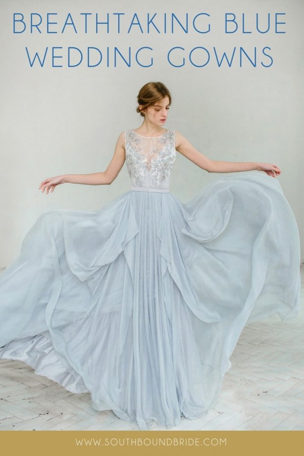 Wedding Trend: Blue & Silver Wedding Dresses | SouthBound Bride
