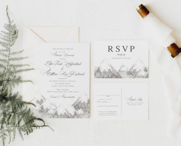 20 Printable Winter Wedding Invitations | SouthBound Bride