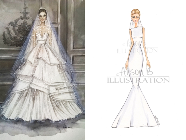 Bridal fashion outlet illustration