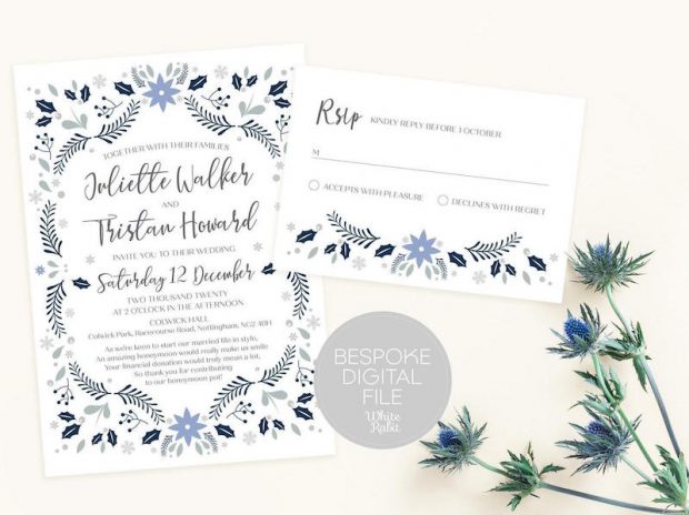 20 Printable Winter Wedding Invitations | SouthBound Bride