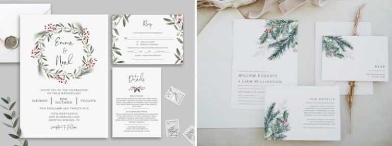 20 Printable Winter Wedding Invitations | SouthBound Bride