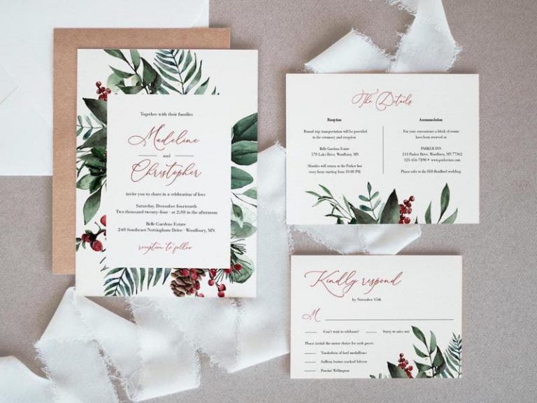 20 Printable Winter Wedding Invitations | SouthBound Bride