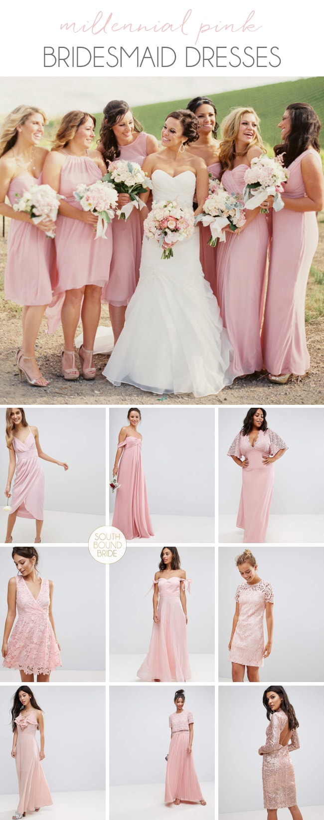 Millennial Pink Bridesmaid Dresses | SouthBound Bride