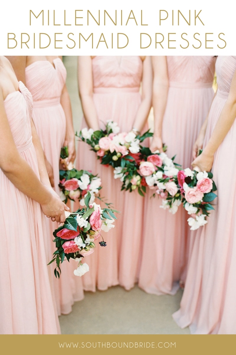 millennial pink wedding dress
