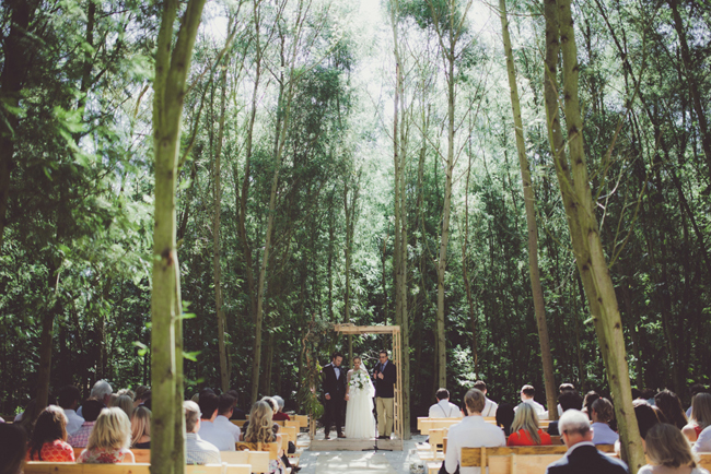 Forest Wedding Ceremony | Image: Fiona Clair