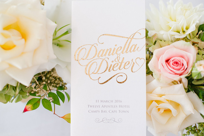 Elegant Gold Wedding Invitation