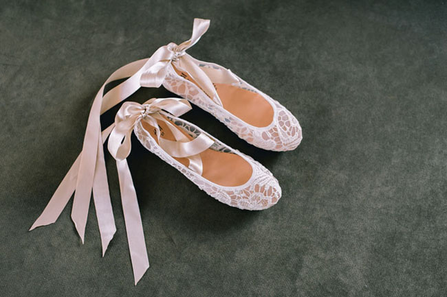 Ballet Slipper Wedding Shoes