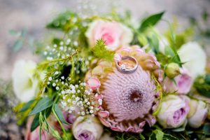 Protea Bouquet & Engagement Ring