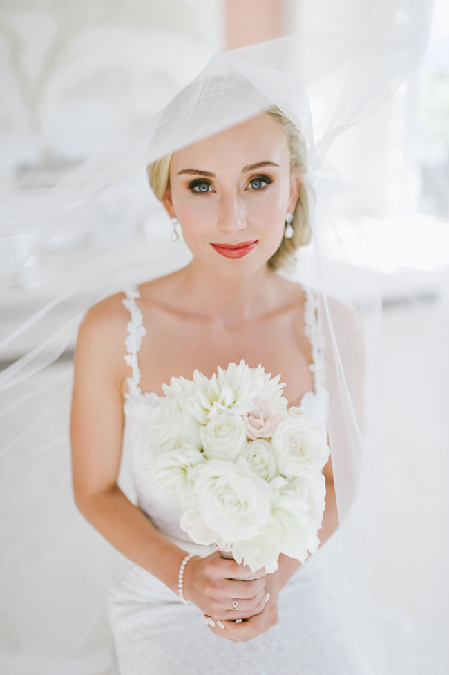 Bride with White Bouquet