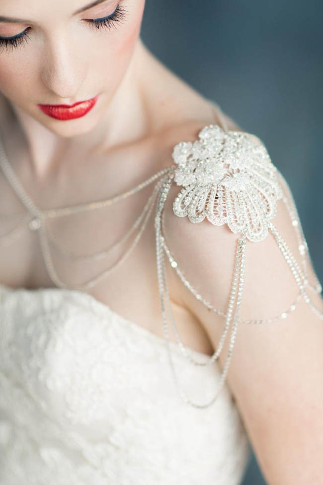 wedding shoulder necklace pearl shoulder jewellery for bride 