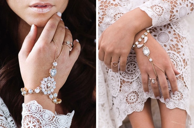 Boho Bridal Hand Chain