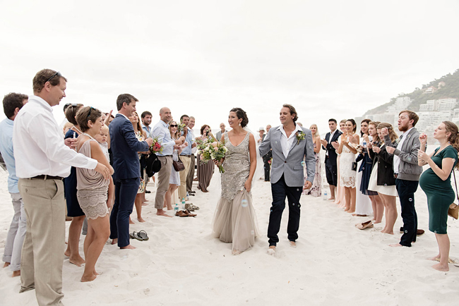 Beach Wedding Ceremony Exit