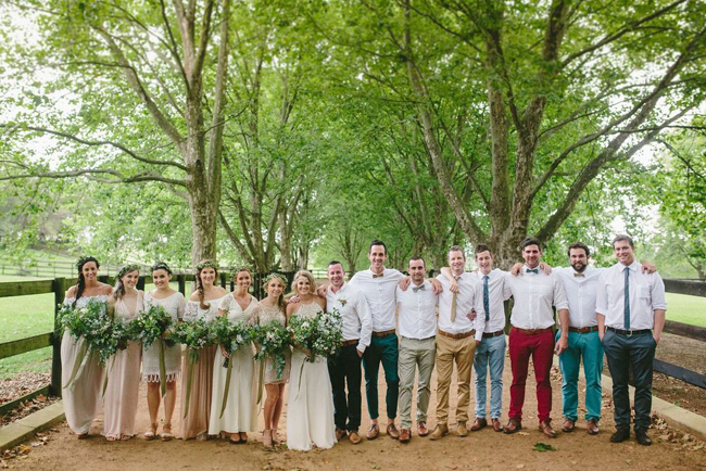 Mismatched Wedding Party