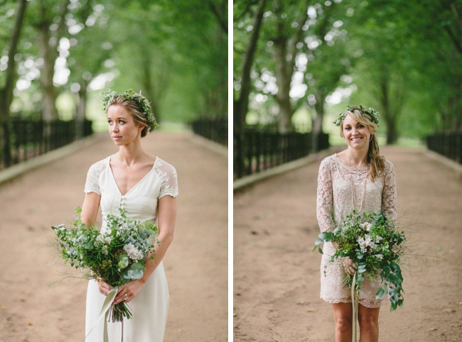 Bridesmaids with Greenery Bouquets