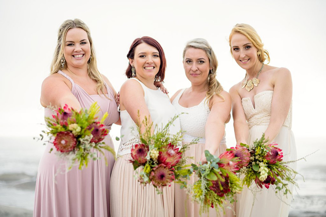 Protea Bridesmaid Bouquets