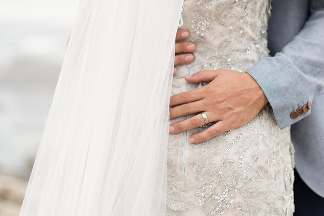 Grey Lace Wedding Dress