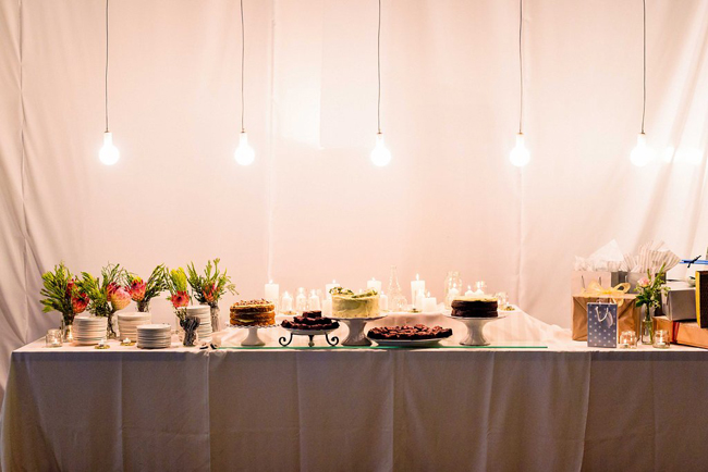 Dessert Table with Edison Bulbs