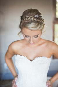 Bride with Braided Updo | Credit: Those Photos