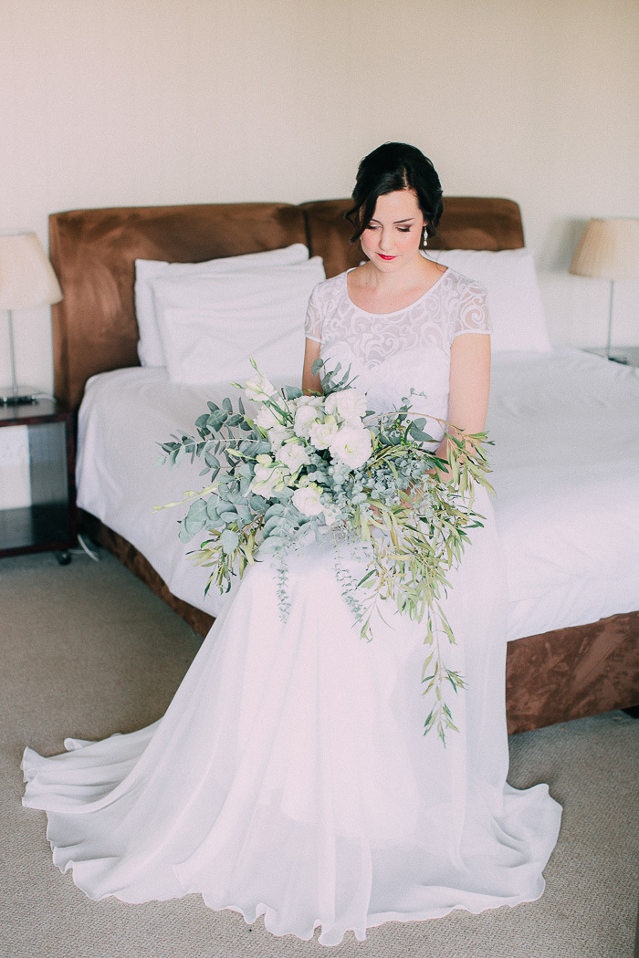 Bride with Botanical Bouquet | Credit: Michelle du Toit