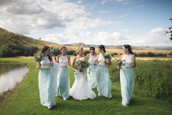 Two Tone Bridesmaid Dresses | Credit: Those Photos