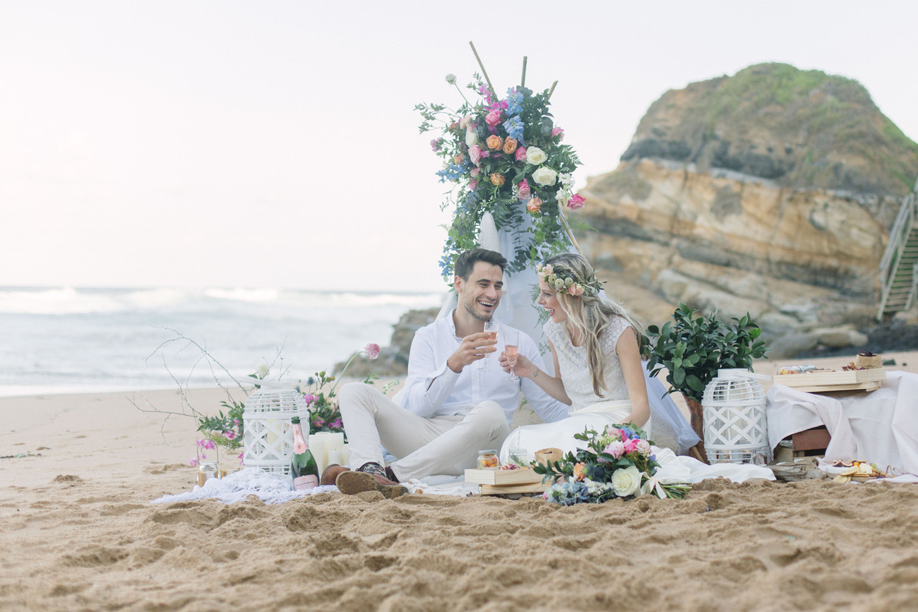 Boho Beach Picnic Engagement