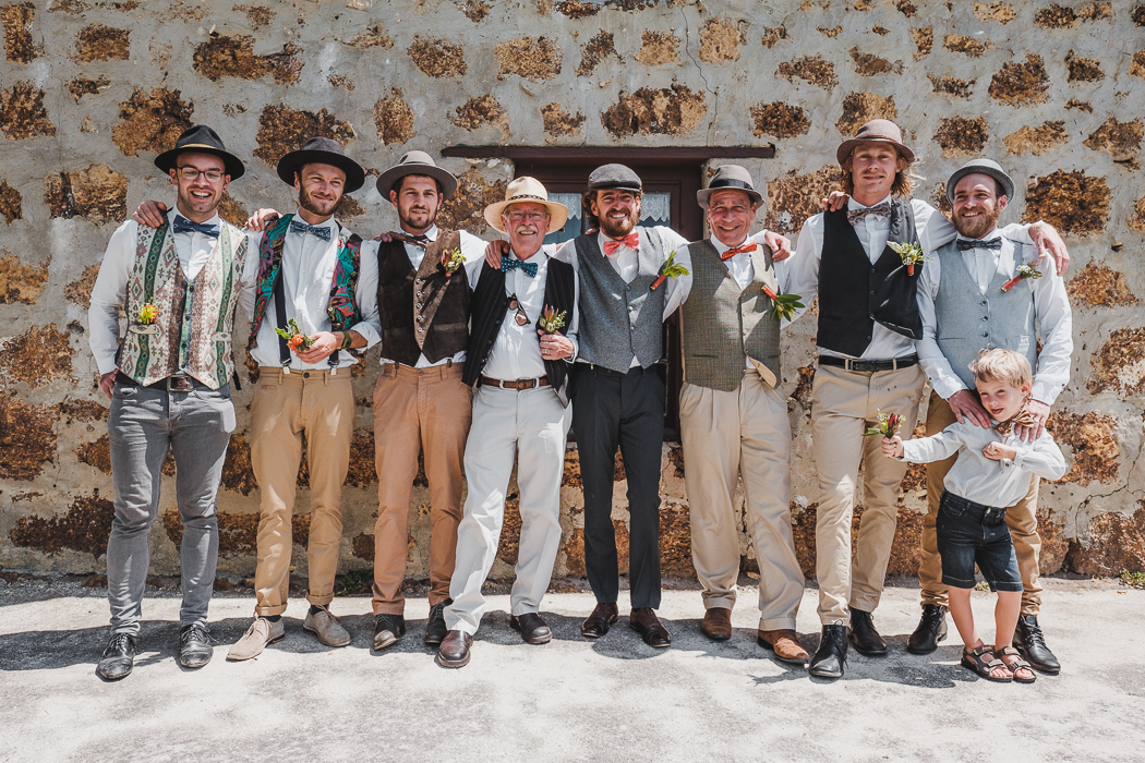 Boho Mismatched Groomsmen | Credit: Bold As Love