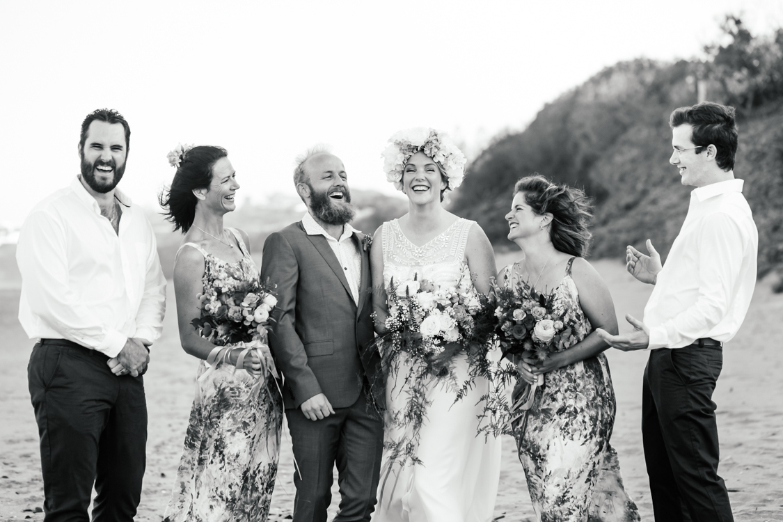 Wedding Party on Beach | Image: Long Exposure