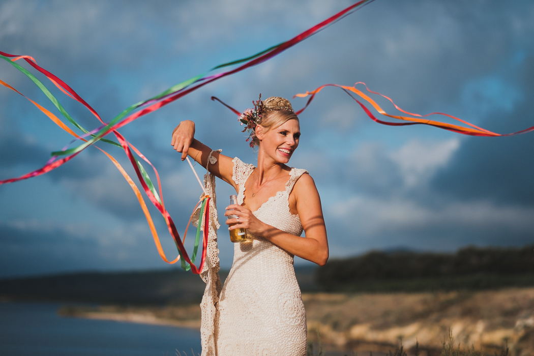 Bride with Ribbon Wands | Credit: Bold As Love