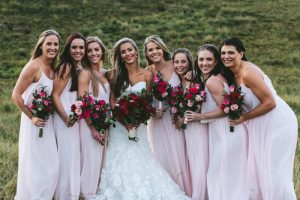 Blush Bridesmaid Dresses | Credit: Knot Just Pics