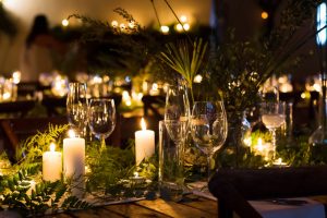 Greenery and Candlelight Decor