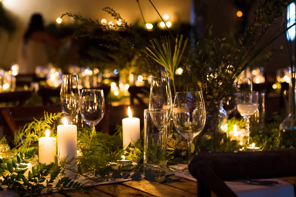 Greenery and Candlelight Decor