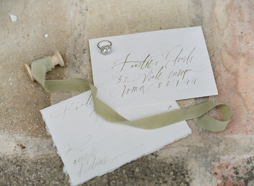 Calligraphy Wedding Invitation | Credit: Magnolia & Magpie Photography