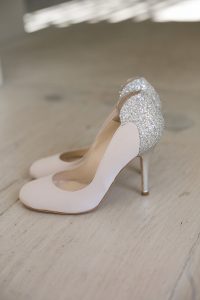 Glitter and Blush Wedding Shoes | Credit: Karina Conradie