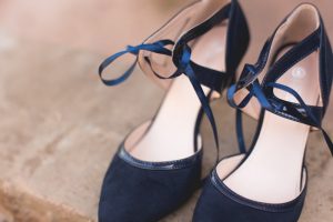 Navy Blue Suede Wedding Shoes | Credit: Those Photos
