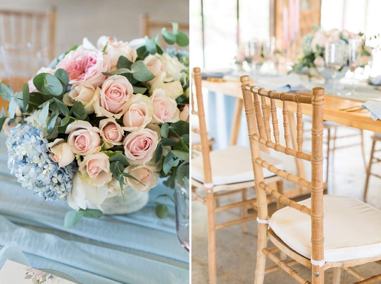 Pantone Serenity & Rose Quartz Wedding Inspiration | Credit: Jack & Jane Photography